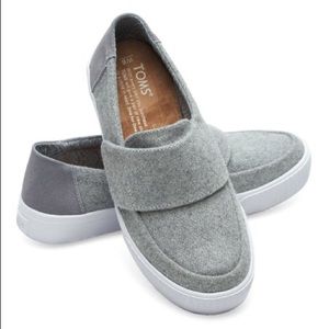 Toms Gray Wool Suede Altair Slip-On Sneaker